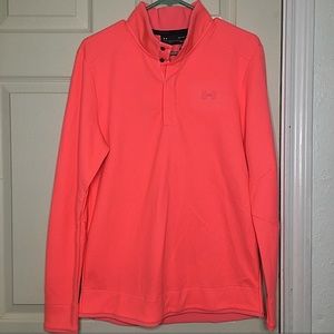 NWT Under Armour - Storm SweaterFleece ColdGear Golf Top Salmon